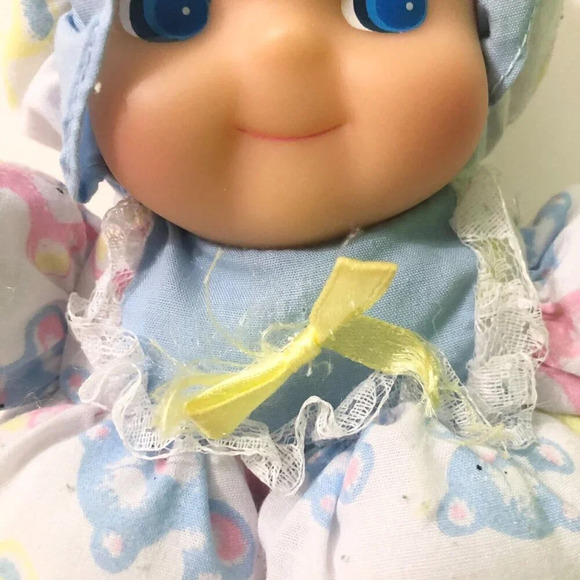 Vintage Baby Doll Plush Rubber Face 11 Inch Tall Puffalump Style Doll - Picture 5 of 16